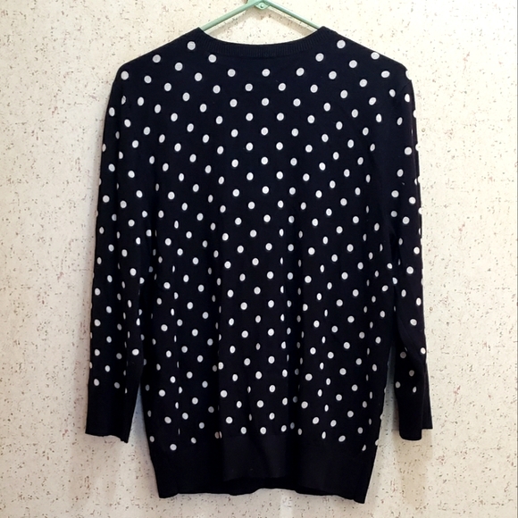 Ellen Tracy Polkadot Cardigan - Picture 2 of 4